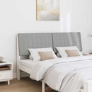 vidaXL Kárpitozott fejtámla Világosszürke 160 cm Tömör fenyőfa