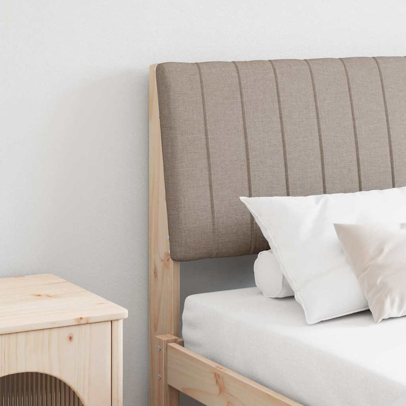 vidaXL Kárpitozott fejtámla Tópszínű 150 cm Tömör fenyőfa