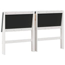 vidaXL Kárpitozott fejtámla Világosszürke 150 cm Tömör fenyőfa