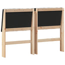 vidaXL Kárpitozott fejtámla Fekete 140 cm Tömör fenyőfa