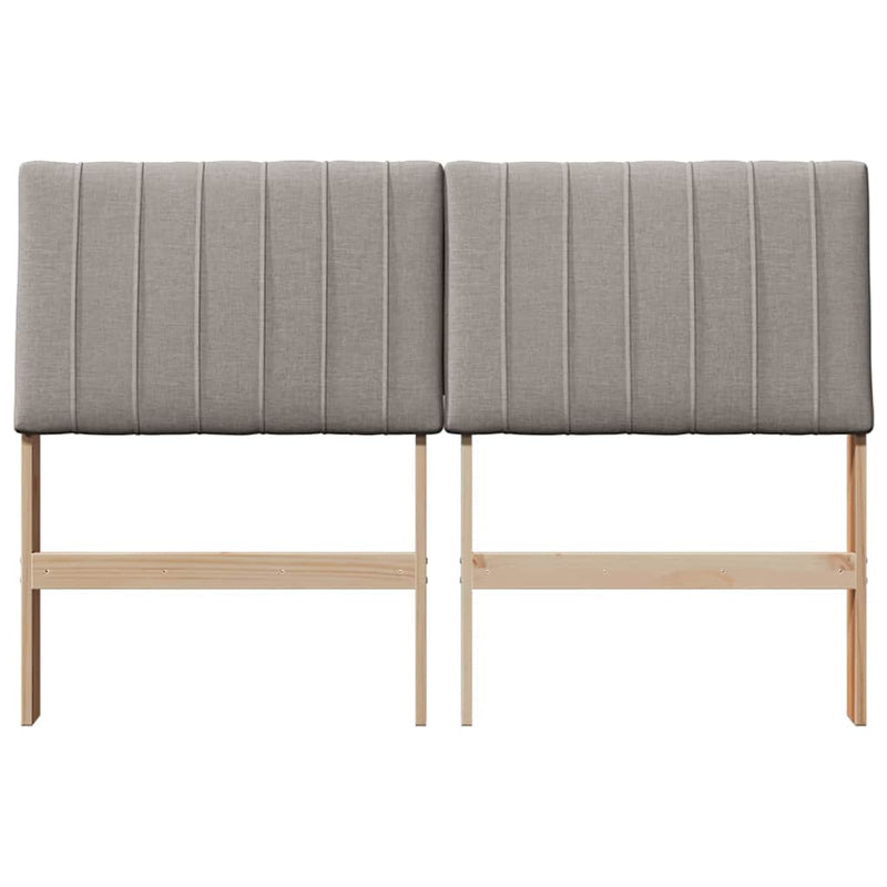 vidaXL Kárpitozott fejtámla Tópszínű 140 cm Tömör fenyőfa