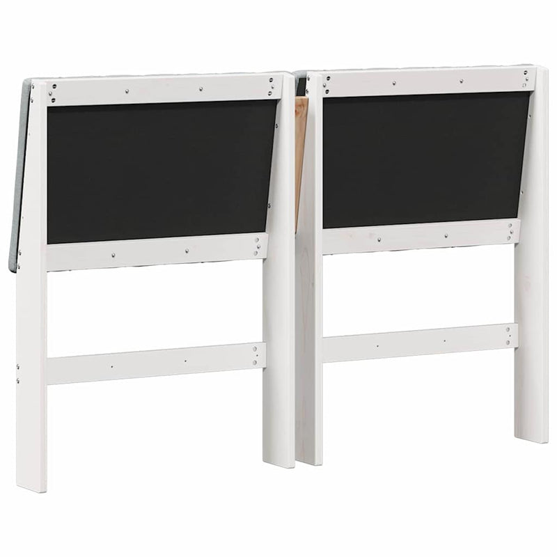 vidaXL Kárpitozott fejtámla Világosszürke 140 cm Tömör fenyőfa