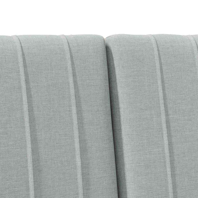 vidaXL Kárpitozott fejtámla Világosszürke 135 cm Tömör fenyőfa