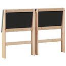 vidaXL Kárpitozott fejtámla Világosszürke 135 cm Tömör fenyőfa