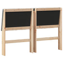 vidaXL Kárpitozott fejtámla Sötétszürke 135 cm Tömör fenyőfa