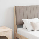 vidaXL Kárpitozott fejtámla Tópszínű 135 cm Tömör fenyőfa