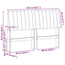 vidaXL Kárpitozott fejtámla Világosszürke 135 cm Tömör fenyőfa