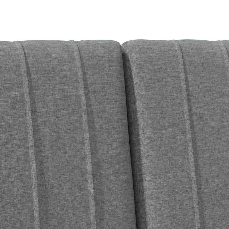 vidaXL Kárpitozott fejtámla Sötétszürke 120 cm Tömör fenyőfa