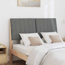 vidaXL Kárpitozott fejtámla Sötétszürke 120 cm Tömör fenyőfa