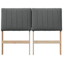 vidaXL Kárpitozott fejtámla Sötétszürke 120 cm Tömör fenyőfa