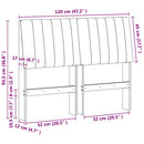 vidaXL Kárpitozott fejtámla Sötétszürke 120 cm Tömör fenyőfa