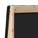 vidaXL Kárpitozott fejtámla Fekete 120 cm Tömör fenyőfa