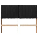 vidaXL Kárpitozott fejtámla Fekete 120 cm Tömör fenyőfa