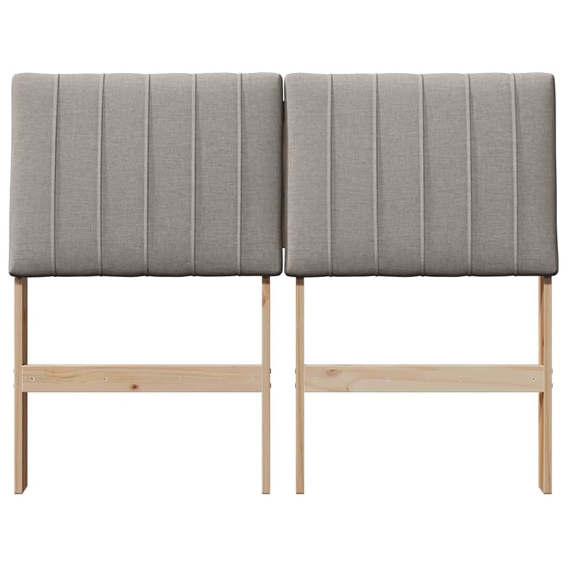 vidaXL Kárpitozott fejtámla Tópszínű 120 cm Tömör fenyőfa