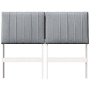 vidaXL Kárpitozott fejtámla Világosszürke 120 cm Tömör fenyőfa