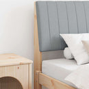 vidaXL Kárpitozott fejtámla Világosszürke 100 cm Tömör fenyőfa