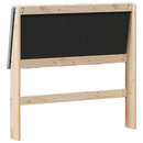 vidaXL Kárpitozott fejtámla Világosszürke 100 cm Tömör fenyőfa