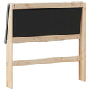 vidaXL Kárpitozott fejtámla Sötétszürke 100 cm Tömör fenyőfa