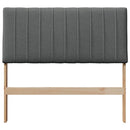 vidaXL Kárpitozott fejtámla Sötétszürke 100 cm Tömör fenyőfa