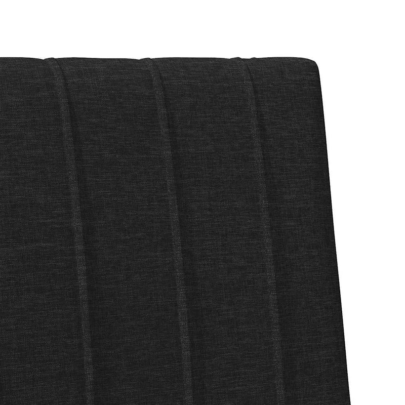 vidaXL Kárpitozott fejtámla Fekete 100 cm Tömör fenyőfa