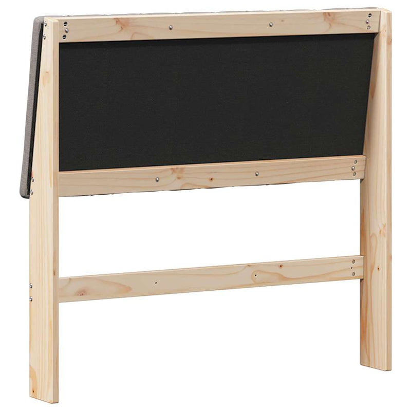 vidaXL Kárpitozott fejtámla Tópszínű 100 cm Tömör fenyőfa