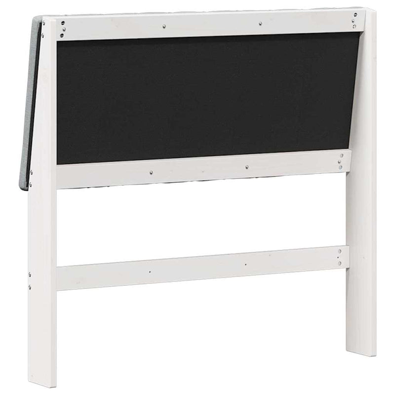 vidaXL Kárpitozott fejtámla Világosszürke 100 cm Tömör fenyőfa