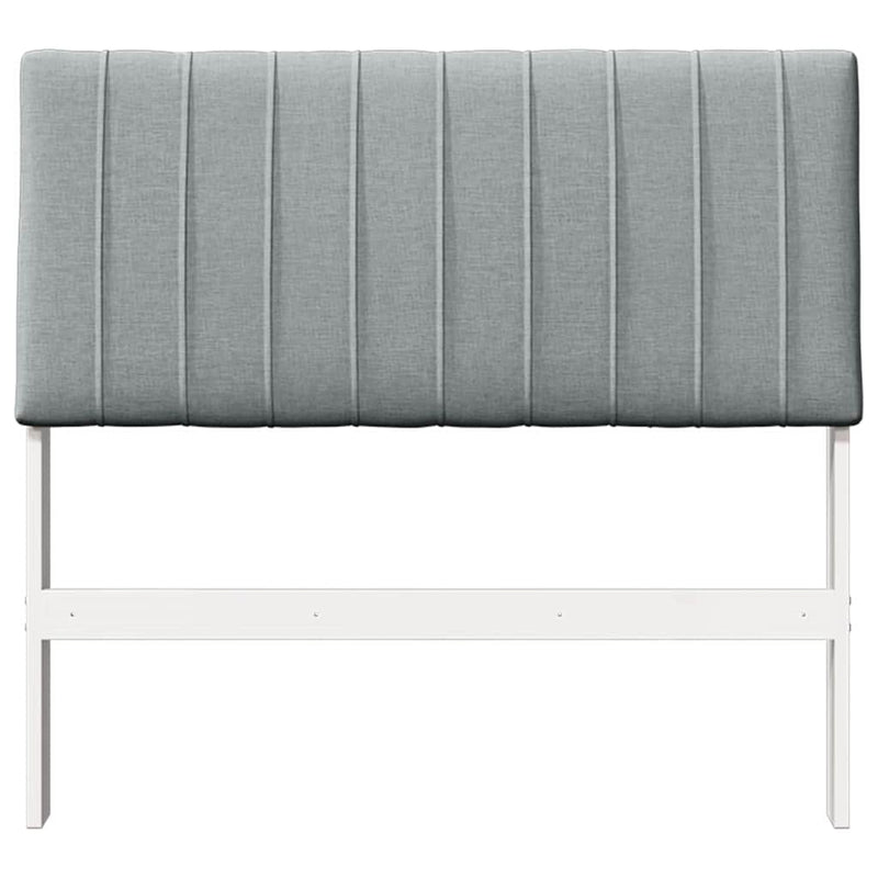 vidaXL Kárpitozott fejtámla Világosszürke 100 cm Tömör fenyőfa