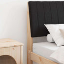 vidaXL Kárpitozott fejtámla Fekete 90 cm Tömör fenyőfa