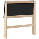 vidaXL Kárpitozott fejtámla Fekete 90 cm Tömör fenyőfa