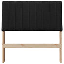 vidaXL Kárpitozott fejtámla Fekete 90 cm Tömör fenyőfa