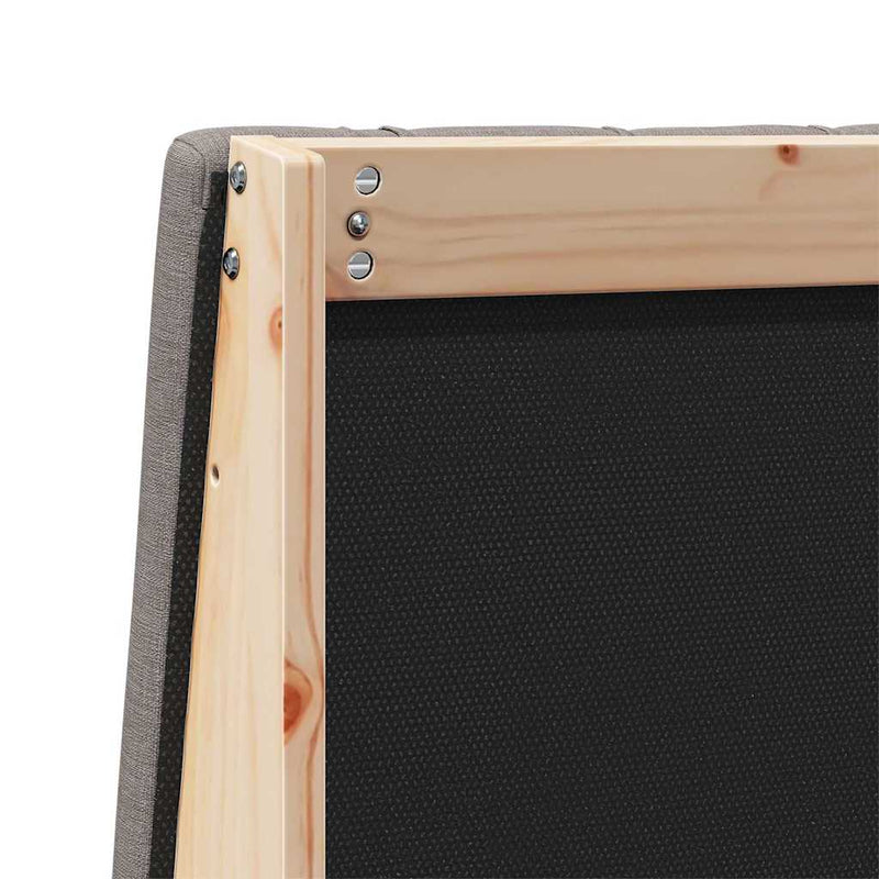 vidaXL Kárpitozott fejtámla Tópszínű 90 cm Tömör fenyőfa