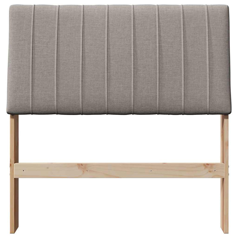 vidaXL Kárpitozott fejtámla Tópszínű 90 cm Tömör fenyőfa