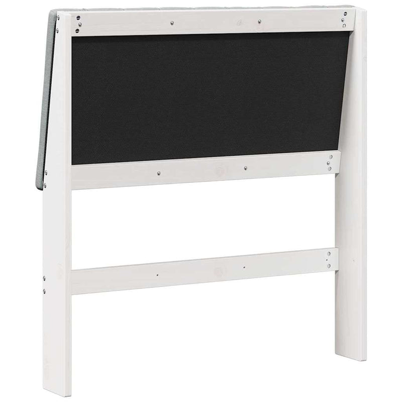 vidaXL Kárpitozott fejtámla Világosszürke 90 cm Tömör fenyőfa