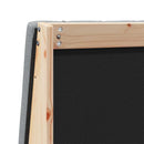 vidaXL Kárpitozott fejtámla Világosszürke 80 cm Tömör fenyőfa