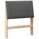 vidaXL Kárpitozott fejtámla Sötétszürke 80 cm Tömör fenyőfa