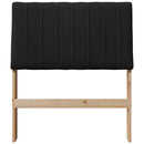 vidaXL Kárpitozott fejtámla Fekete 80 cm Tömör fenyőfa