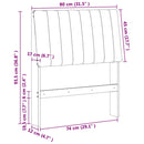 vidaXL Kárpitozott fejtámla Fekete 80 cm Tömör fenyőfa