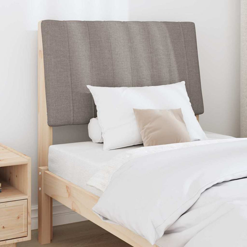 vidaXL Kárpitozott fejtámla Tópszínű 80 cm Tömör fenyőfa