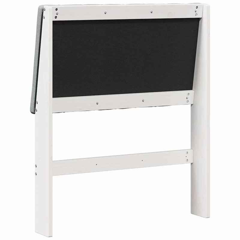 vidaXL Kárpitozott fejtámla Világosszürke 80 cm Tömör fenyőfa