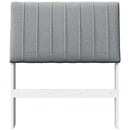 vidaXL Kárpitozott fejtámla Világosszürke 80 cm Tömör fenyőfa