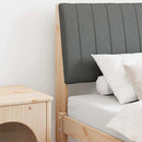 vidaXL Kárpitozott fejtámla Sötétszürke 75 cm Tömör fenyőfa