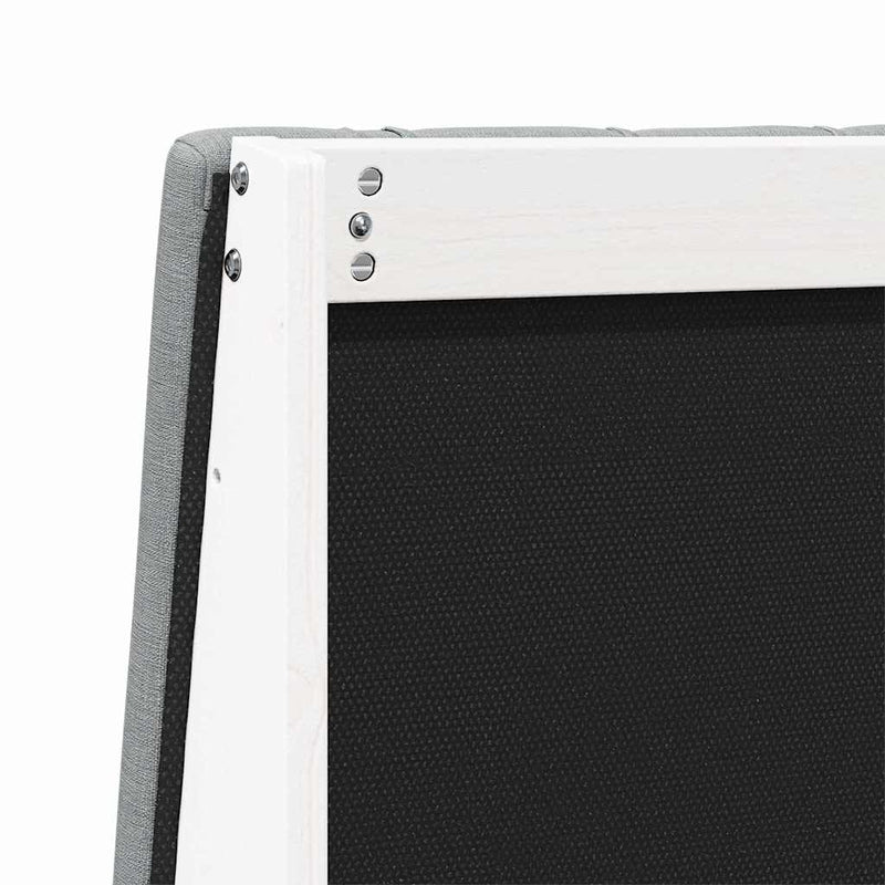 vidaXL Kárpitozott fejtámla Világosszürke 75 cm Tömör fenyőfa