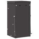 vidaXL Nyúl Etető Fekete 12,5 x 12,5 x 25 cm Hidegen Hengerelt Acél