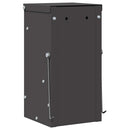 vidaXL Nyúl Etető Fekete 12,5 x 12,5 x 25 cm Hidegen Hengerelt Acél