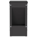 vidaXL Nyúl Etető Fekete 12,5 x 12,5 x 25 cm Hidegen Hengerelt Acél