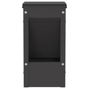 vidaXL Nyúl Etető Fekete 12,5 x 12,5 x 25 cm Hidegen Hengerelt Acél