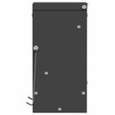 vidaXL Nyúl Etető Fekete 12,5 x 12,5 x 25 cm Hidegen Hengerelt Acél
