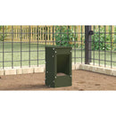 vidaXL Nyúl Etető Olajzöld 12,5 x 12,5 x 25 cm Hidegen Hengerelt Acél