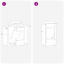 vidaXL Nyúl Etető Ezüst 12,5 x 12,5 x 25 cm Horganyzott acél