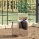 vidaXL Nyúl Etető Ezüst 12,5 x 12,5 x 25 cm Horganyzott acél